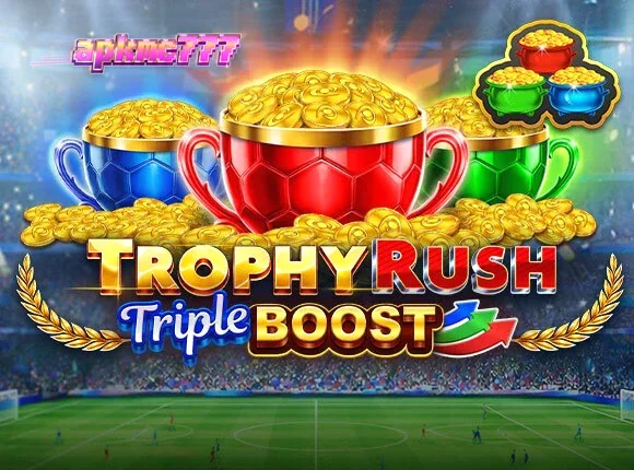 Tampilan grafis penuh warna dari slot Trophy Rush Triple Boost